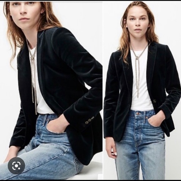 J. Crew single button Parke velvet blazer
size 8